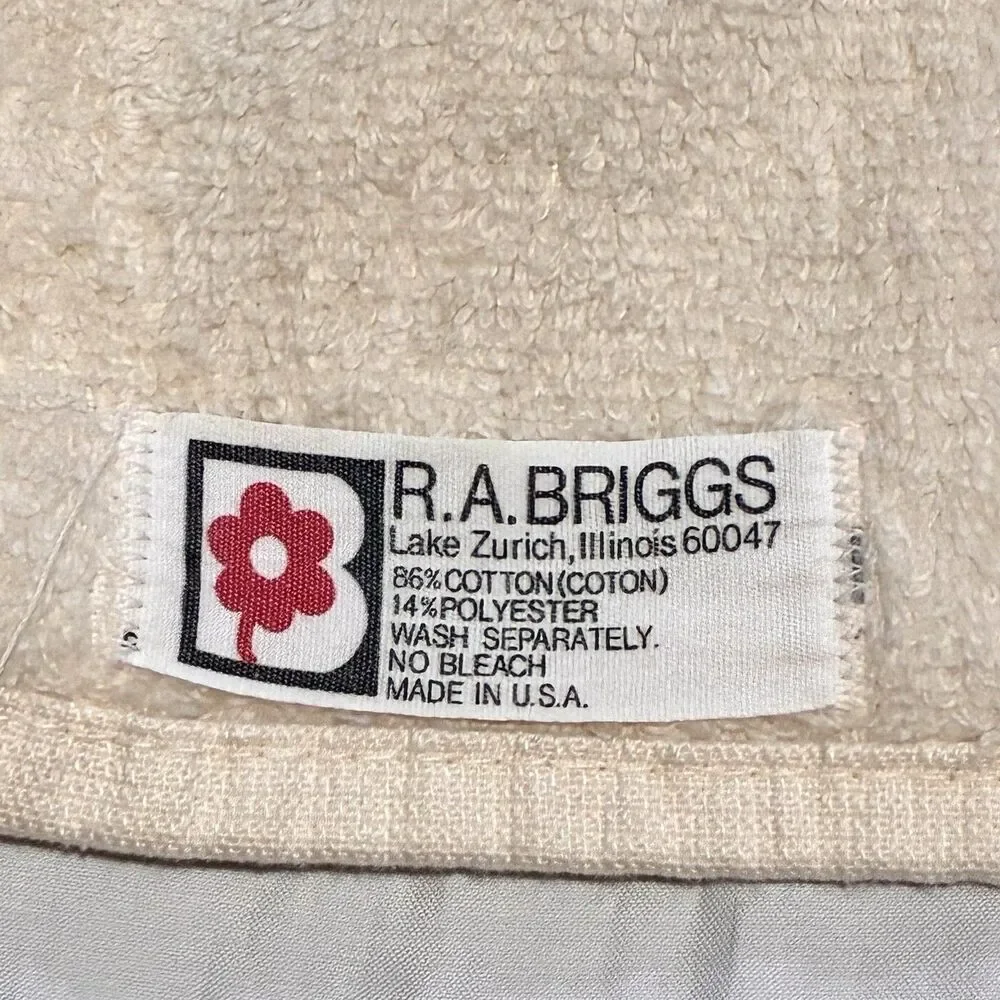 Vintage Set Embroidered Owl Bath Towel & Hand Towel R.A. Briggs Made In USA